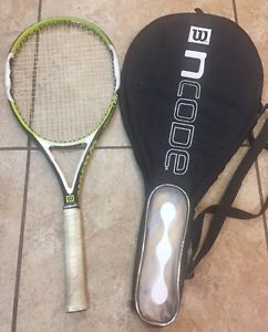 Wilson nCode N Pro Open 100 STRUNG 4 1/8 Tennis Racket Racquet 300g 10.6oz 16x19
