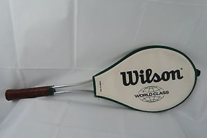 Vintage Wilson World Class aluminum metal tennis racquet sz 4 5/8L with cover!