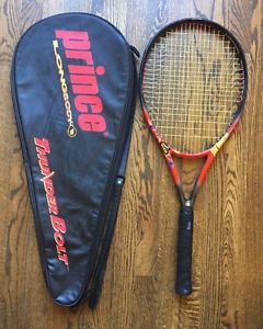 Prince THUNDERBOLT OS LONGBODY Oversize Tennis Racquet 4 1/2 w/ case 115 sq in