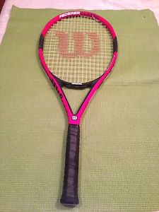 Wilson Federer Classic Over Size Red- Grip:4-3/8-excellent Condition-see Pics