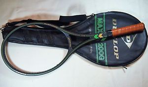 NEW DUNLOP MAX 200G 4 3/8 MCENROE GRAF UNSTRUNG NEVER STRUNG with cover