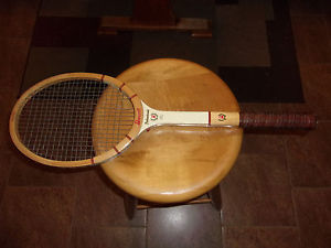 VINTAGE BANCROFT PRO ASH/MAPLE WOOD TENNIS RACKET 4 1/2 L NICE USED CONDITION
