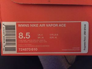Nike Air Vapor Ace, Women's Tennis Shoe, Hyper Pink/White/Dark Grey, 724870-610