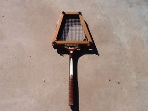 Vintage Tad Davis Wood Tennis Raquet