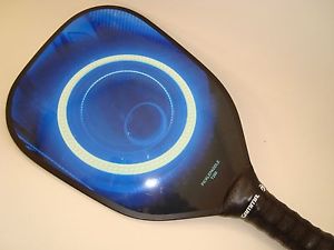 NEW AERO-DYNAMIC PICKLEBALL PADDLE BLUE LED LIGHT T200 THIN & QUICK AT NET