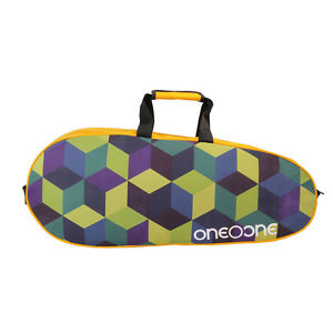 One O One Canvas Double Compartment (RVCB02BK)Badminton Bag (Yellow/Multicolour)