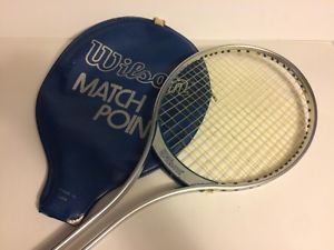 Vintage Wilson Tennis Racket, Match Point with Case - Free Shipping