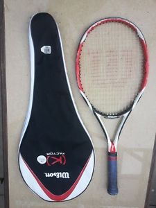 Wilson K Factor K Bold Tennis Racquet 4 3/8" with Cover