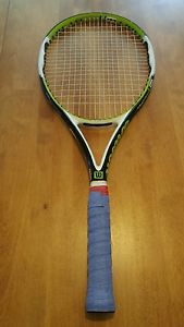 Wilson nCode N Pro Open 100 STRUNG 4 1/2 Tennis Racket Racquet 16x19