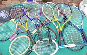 Lot of 11 Tennis Racquets Mostly Wilson