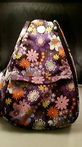 Jetpac Life is Tennis Multi-Colored Tennis Racquet Bag Backpack Slingbag Storage
