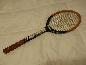 VINTAGE WOOD WILSON STAN SMITH CHAMPIONSHIP TENNIS RACQUET DARK GREEN