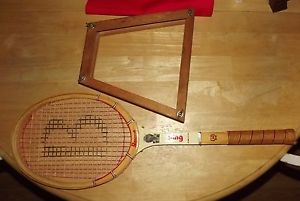 Vint.Billie Jean King Bancroft Wimbeldon Tennis Racket & Press