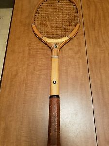 antique imperial wood tennis racket VERY NICE