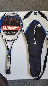 Wilson K Factor Pro Six Tennis Racquet Racket 4 1/2 Grip New with Bag