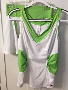 IK sportswear Made in Canada Tennis Outfit Sz M top, Sm skirt (fits like M)