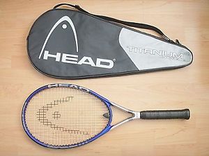 NICE HEAD Ti.S1 SUPREME TITANIUM 107 OVERSIZE TENNIS RACQUET & COVER NEW GRIP L4