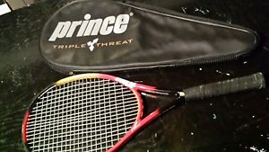 PRINCE GRAPHITE OVERSIZE TRIPLE THREAT TENNIS RACQUET & BAG PRECISION LONG BODY