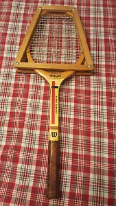 Vintage Wilson Super Service Wooden Tennis Racket with Press
