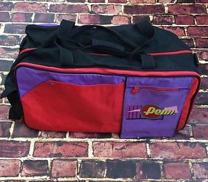 Vintage Penn Tennis Racquet Gym Duffle Bag Red Purple Yellow Large 22" VTG Rare