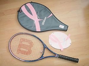 XLNT WILSON HOPE TITANIUM STRUNG TENNIS RACQUET NEW GRIP + COVER SIZE L4 4-1/2"