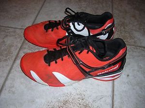 Babolat Orange White and Black Tennis Shoes Mens Size 10.5  Ortholite