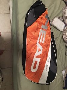 Head Tour Team Combi Bag Holds 6 Tennis Racquets Orange/Black/White Has Tags