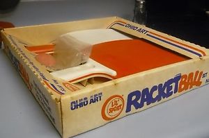 Vintage Racketball Racquet Ball Set 2 Paddles Ohio Art Original Package