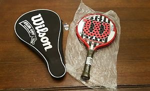 New Wilson Champ Killer Grit Platform Tennis Paddle 355 grams 4 1/4" with case