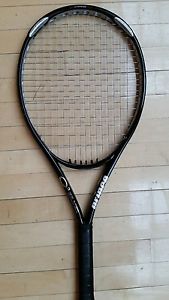 PRINCE O3 SILVER OS 118 TENNIS RACQUET WITH NEW LUXILON STRINGS   4 1/4  27.75"