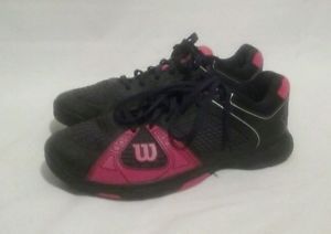 MENS WILSON RUSH NGX TENNIS SHOES SNEAKERS BLACK / RED- SIZE 12.5