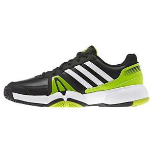 Adidas Performance Mens Bercuda 3 Tennis Shoes 9.5 Black/Green NIB + Laces