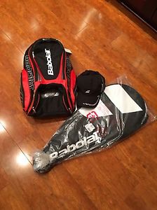 Babolat PureControl Racquet, 3 Racquet Book bag, Babolat Hat
