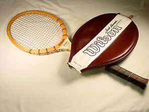 Wilson Jack Kramer Autograph Wood Wooden Tennis Racquet w/ Cover 4-3/8"