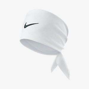 NIKE SWOOSH TENNIS BANDANA WHITE BLACK NADAL FEDERER  411317-100
