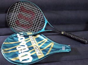 WILSON PRO STAR AERODYNAMIC WIDEBODY DESIGN OVERSIZE TENNIS RACQUET L2 4 1/4