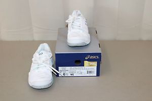 Asics Women's GEL-Challenger 10 White/Crystal Blue/Blue Steel Tennis Shoe-6.5