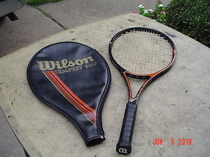 Wilson Tempest 110 Graphite Tennis Racquet w Cover and 4 3/8L Leather Grip