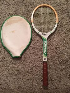 Vintage Wilson Wood Pro Star Tennis Racquet