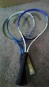 3 tennis raquets