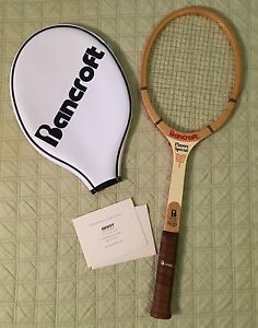 VINTAGE BANCROFT PLAYERS M. NAVRATILOVA NOS WOOD TENNIS RACKET W/Cover Serial #d