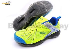 Apacs Cushion Power 071 Neon Green Badminton Shoes With Transparent Outsole