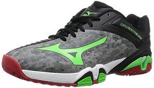 Mizuno Tennis Shoes WAVE INTENSE TOUR2AC 61GA1600 Gunmetal X lime X black New