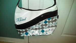 HEAD Tennis Sports Bag Purse BLACK / SILVER / WHITE / BLUE
