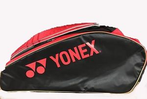 YONEX Tournament Active Series 6 Racquet Bag Tennis & Badminton - Red -Reg $80