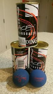 LOT 3 VINTAGE SPALDING ACE HANDBALLS 2 RED