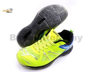 Apacs Cushion Power 070 Neon Green Badminton Shoes With Transparent Outsole