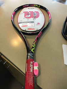 Wilson 100 LS pink 4 1/8, 4 1/4, 4 3/8 Grip New! unstrung