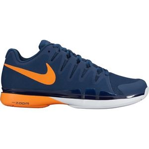 Nike Zoom Vapor 9.5 Tour Blue/Citrus Tennis Shoes (Roger Federer)