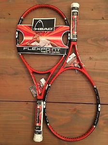 2x New Head Flexpoint Radical Oversize OS 107 - 4 3/8 - Agassi - Czech Republic